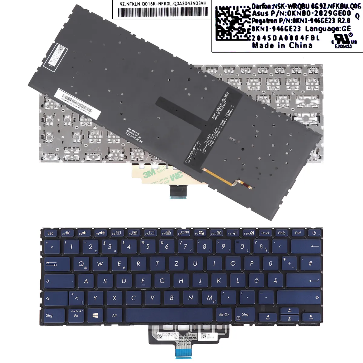 Picture of ASUS ZenBook 14 UX434 UX434F UX434FA UX434FL UX434FLC ROYAL-BLUE(Backlit win8)